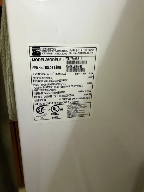 Kenmore refrigerator repair, photo 2 of 2