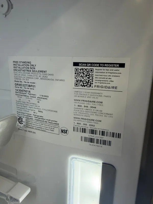 Electrolux refrigerator repair photo