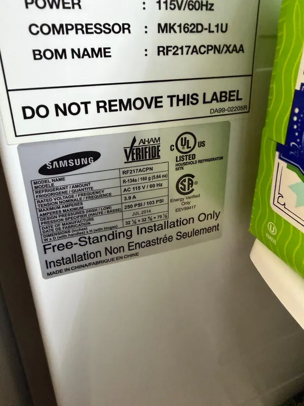 Samsung refrigerator repair photo