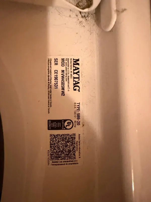 Maytag washer repair photo