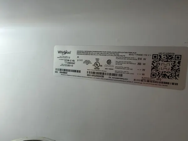 Whirlpool refrigerator repair, photo 1 of 3